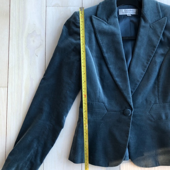 Tahari Arthur S. Levine Jacket sz 2 Slate Blue - Picture 11 of 12